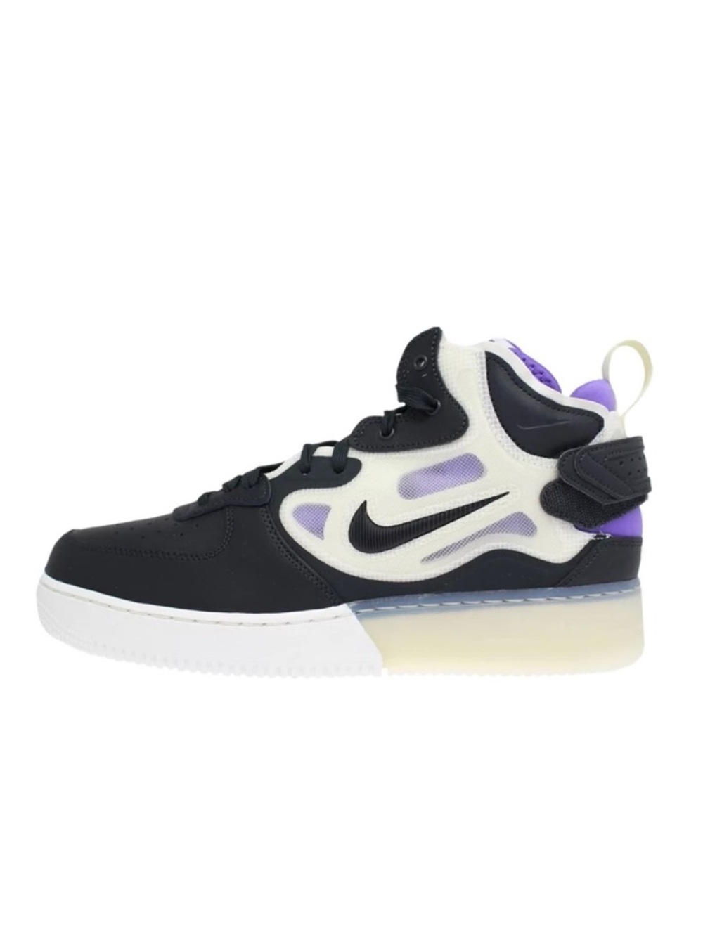 Nike Air Force 1 Mid React Off Noir Action Grape Mid Top Leather Men’s 5
